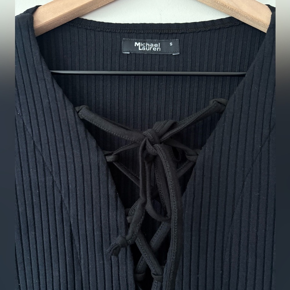 NWT Michael Lauren Lace Up Bell Dress - Picture 4 of 9